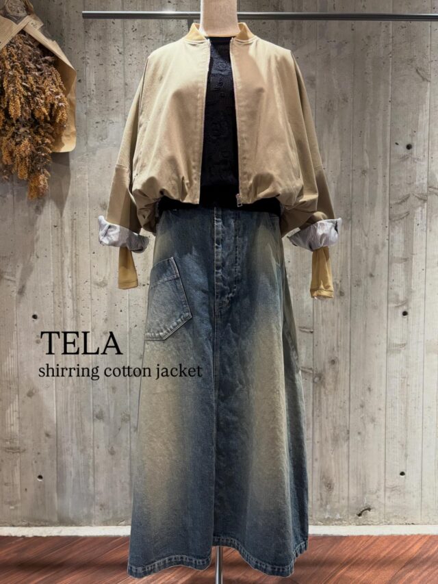 TELA
シャーリングコットンジャケット

コントラストのあるブラウンの襟がポイント。

通年でトレンドとなる人気のサンドカラーで、
ワイドパンツやスカートとの相性抜群の
ショート丈となっております。

#tela #テラ #ブルゾンコーデ

🩵HEART🩵
0973-27-6103