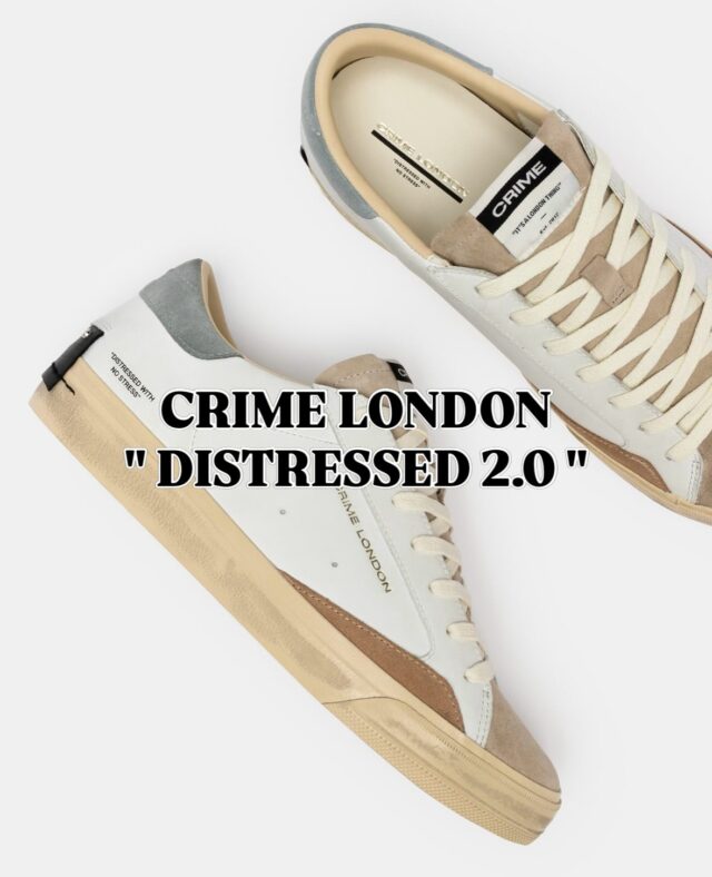 ◀︎CRIME LONDON▶︎

ブランド誕生のきっかけとなったコレクション"DISTRESSED"シリーズの進化版モデル、
"DISTRESSED 2.0"のご紹介👟

木型を程よくボリュームアップし、ワイズ幅がバランスよく広めに調整され履き心地の良さをアップデート✨
バルカナイズソールと2cmのレザーカップインインソールを採用加えて常に最高級のイタリアンカーフレザーを使用。 
ヒールカップのクラシックレザーに2つのスタッズデザインはブランドのアイコンであり、靴のサイドにある 「マッドガード」は歩行中に靴の最も繊細な部分を強化し、デザイン全体のアクセントにも😎

#crimelondon
#クライムロンドン
#distressedwithnostress

"DISTRESSED WITH NO STRESS" 
CRIME LONDONを特徴づけるメッセージ、ヴィンテージ加工（Distressed）を施しながらストレスフリーな履き心地（No Stress）を追求し、どんなスタイルにもコーディネート出来る万能スニーカー♪

ぜひサイズが揃っているうちに✨

#remix #リミックス 大原参道リミックスビル
大分 日田 セレクトショップ
instafashion

@remix_homme 
@landmark_1f
@r_sasebo_remix 
@r_sasebo_remix_2
@r_sasebo_marina