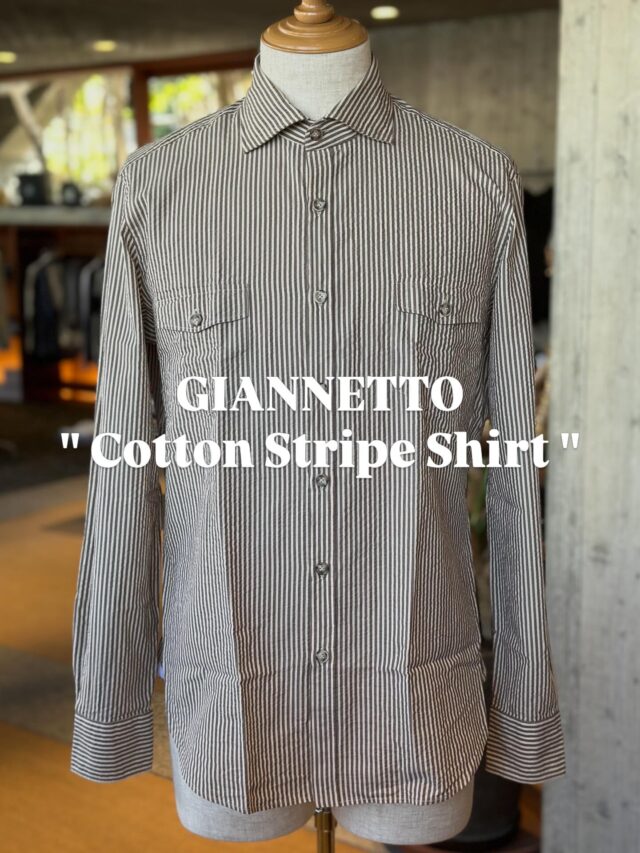◀︎GIANNETTO▶︎

GIANNETTOから、清涼感のある素材と軽やかな表情が魅力のワークシャツをご紹介👔

さらりとした肌当たりが魅力のコットン100%シアサッカー生地で仕立てた長袖シャツ。
清涼感のあるストライプ柄が、軽やかで爽やかな印象を演出します！
両胸にはフラップ付きのポケットを配し、ワークシャツをイメージしたデザインに仕上げることで、程よいカジュアル感をプラス😎

#giannetto
#ジャンネット
#seersucker

前立てにはアメリカンフロントを採用し、ディテールにもさりげないこだわりを感じさせます。タックアウトした際にもバランス良く見える、やや短めの着丈を採用し、自然でこなれた着こなしを楽しめる一着です♪

ぜひ、サイズが揃っているうちに✨

#remix #リミックス 大原参道リミックスビル
大分 日田 セレクトショップ
instafashion

@remix_homme 
@landmark_1f
@r_sasebo_remix 
@r_sasebo_remix_2
@r_sasebo_marina